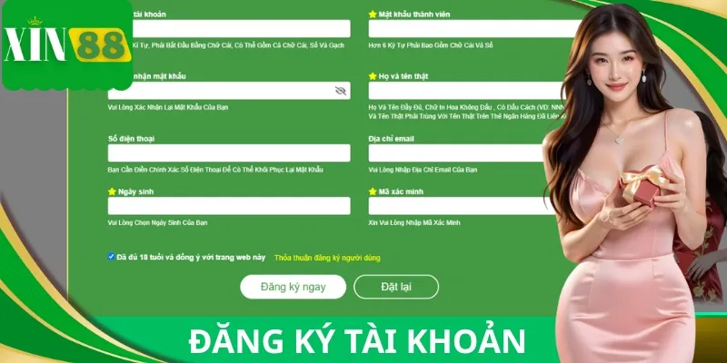 Đăng ký tài khoản nhanh chóng dễ dàng chỉ vài bước cơ bản